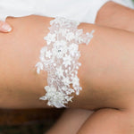Lace garter - Cecily Ivory Lace garter - 150106