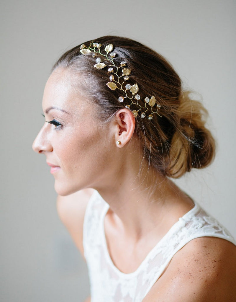 Bridal wired branch headpiece - Athena - 150201